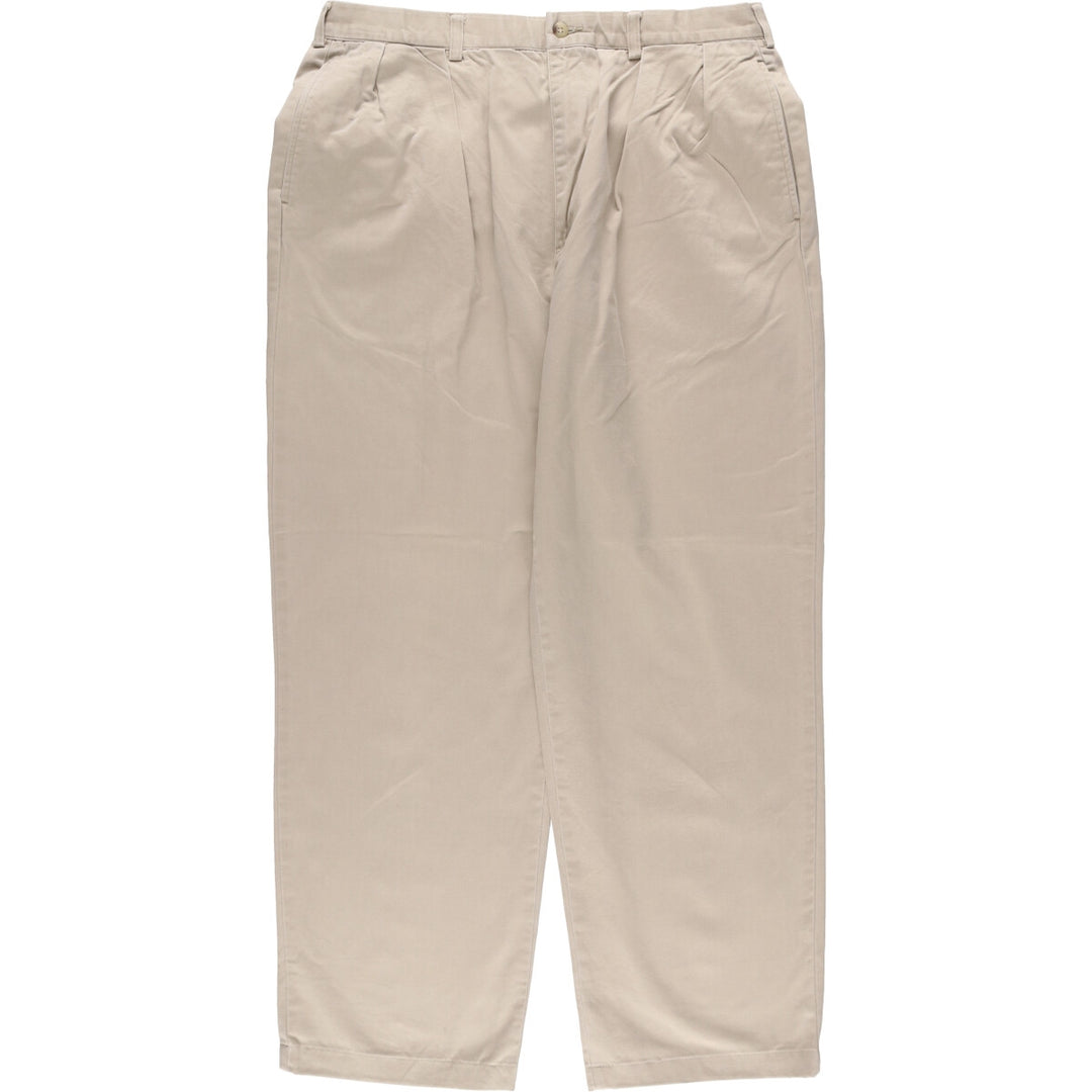 Ralph Lauren POLO by Ralph Lauren Two-pleat Chino Pants for Men, W34 equivalent cotton Beige type Vintage Second Hand