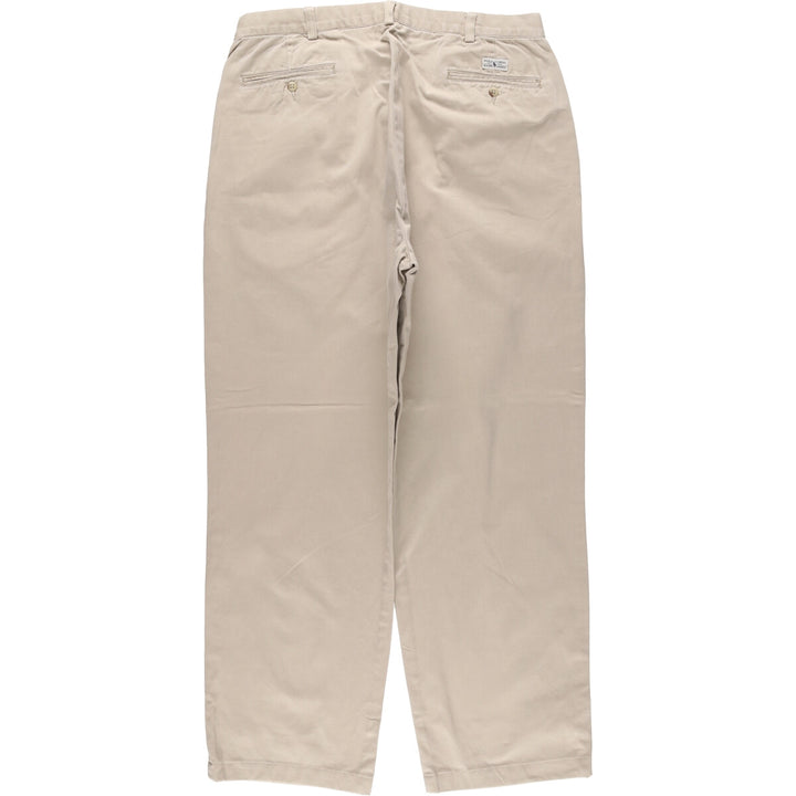 Ralph Lauren POLO by Ralph Lauren Two-pleat Chino Pants for Men, W34 equivalent cotton Beige type Vintage Second Hand