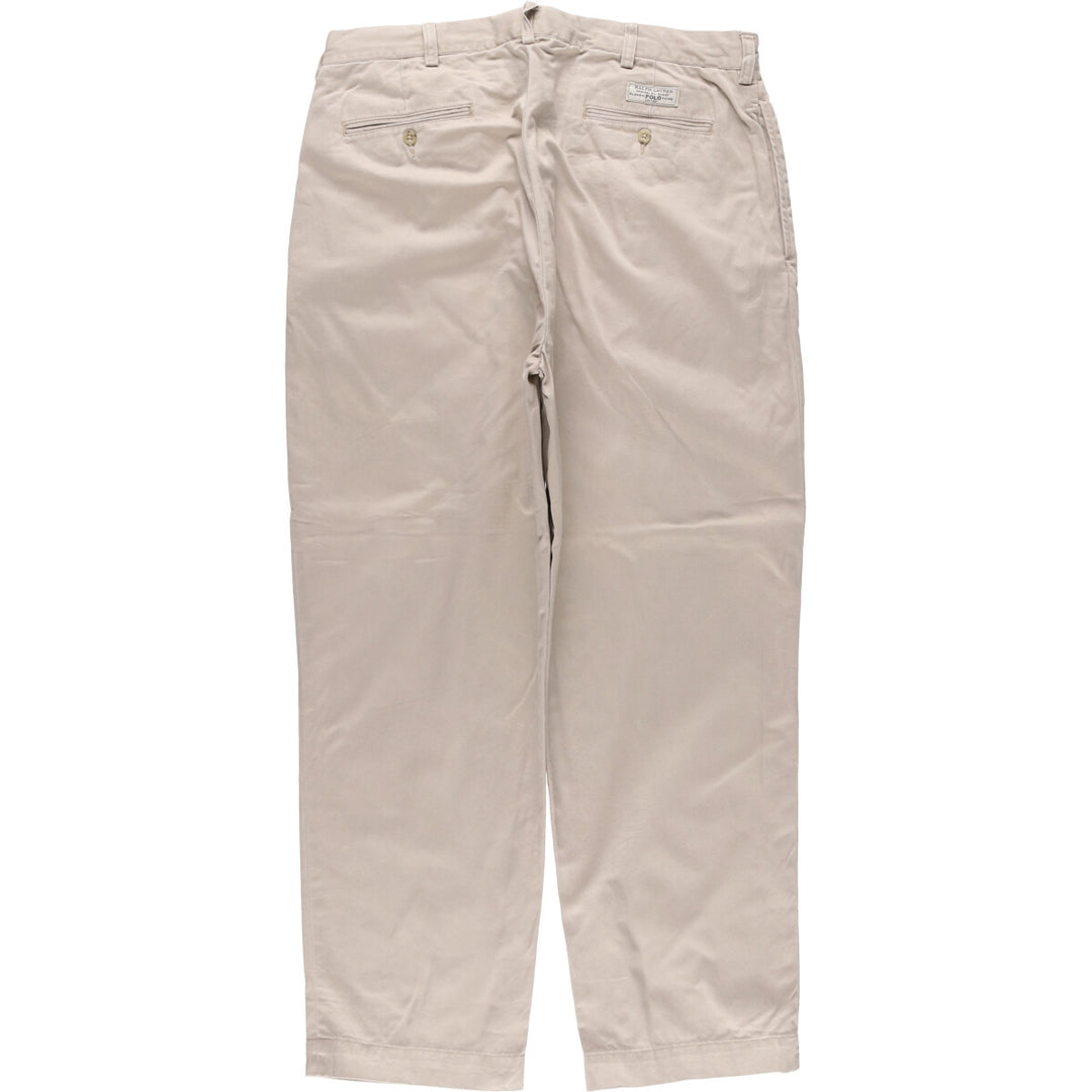 Ralph Lauren POLO by Ralph Lauren Two-pleat Chino Pants for Men, W36 cotton Beige type Vintage Second Hand