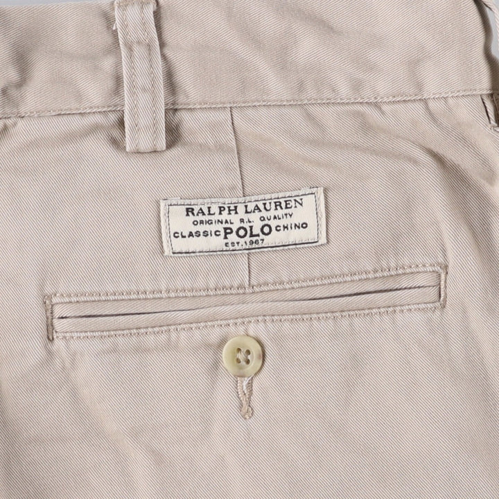 Ralph Lauren POLO by Ralph Lauren Two-pleat Chino Pants for Men, W36 cotton Beige type Vintage Second Hand