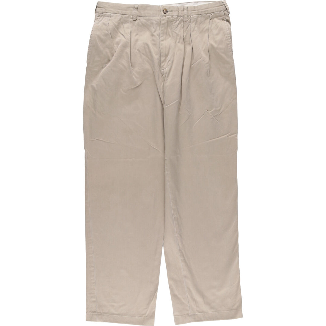 Ralph Lauren POLO by Ralph Lauren ANDREW PANT Two-pleat chino pants for men, equivalent to W34 cotton Beige type Vintage Second Hand