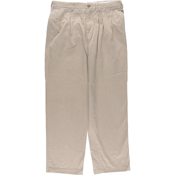 Ralph Lauren POLO by Ralph Lauren ANDREW PANT Two-pleat chino pants for men, equivalent to W34 cotton Beige type Vintage Second Hand