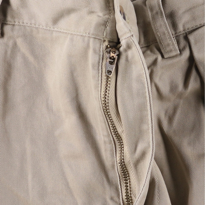 Ralph Lauren POLO by Ralph Lauren ANDREW PANT Two-pleat chino pants for men, equivalent to W34 cotton Beige type Vintage Second Hand