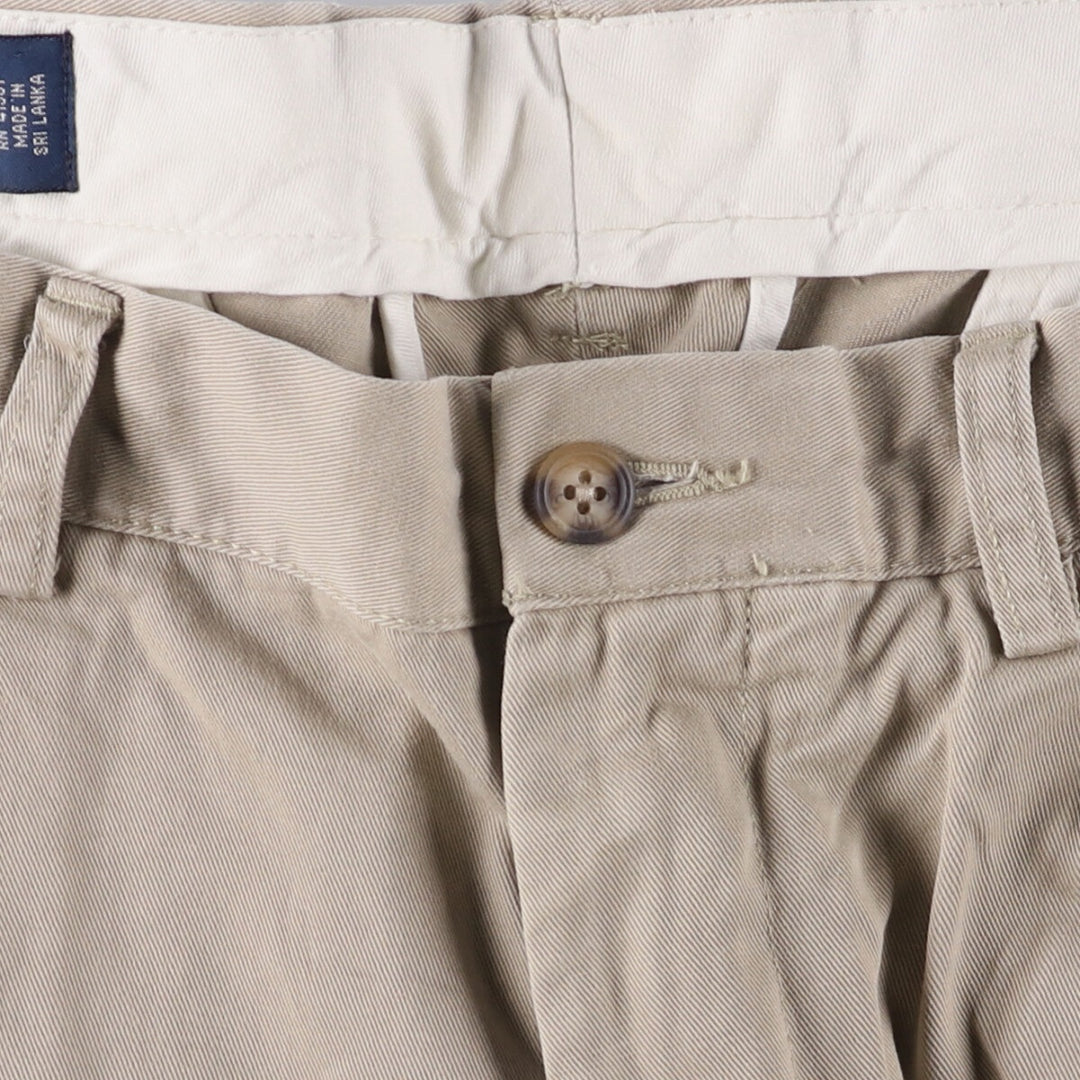 Ralph Lauren POLO by Ralph Lauren ANDREW PANT Two-pleat chino pants for men, equivalent to W34 cotton Beige type Vintage Second Hand