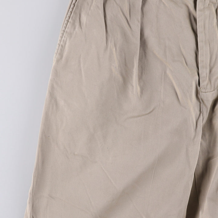 Ralph Lauren POLO by Ralph Lauren ANDREW PANT Two-pleat chino pants for men, equivalent to W34 cotton Beige type Vintage Second Hand