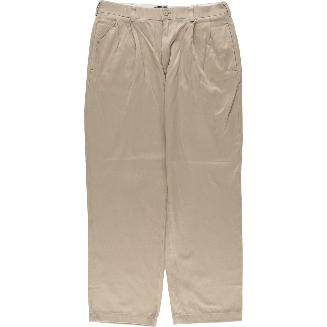 Ralph Lauren POLO by Ralph Lauren HAMMOND PANT, two-pleat chino pants, men's, w34 equivalent cotton Beige type Vintage Second Hand
