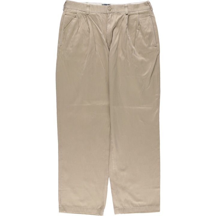 Ralph Lauren POLO by Ralph Lauren HAMMOND PANT, two-pleat chino pants, men's, w34 equivalent cotton Beige type Vintage Second Hand