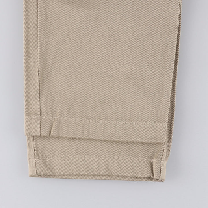 Ralph Lauren POLO by Ralph Lauren HAMMOND PANT, two-pleat chino pants, men's, w34 equivalent cotton Beige type Vintage Second Hand