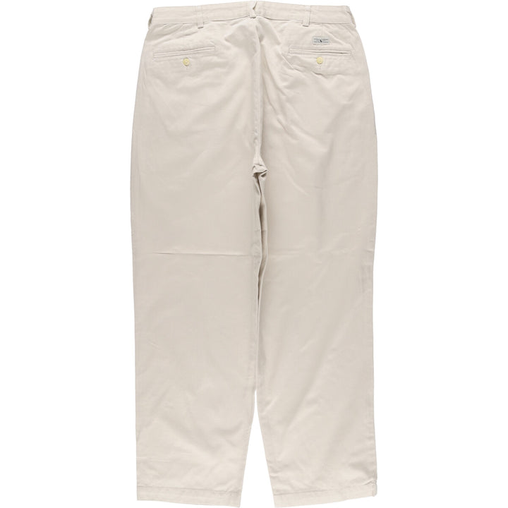 Ralph Lauren POLO RALPH LAUREN Men's Chino Pants, Size W35 (Two-pleat) cotton Beige type Vintage Second Hand