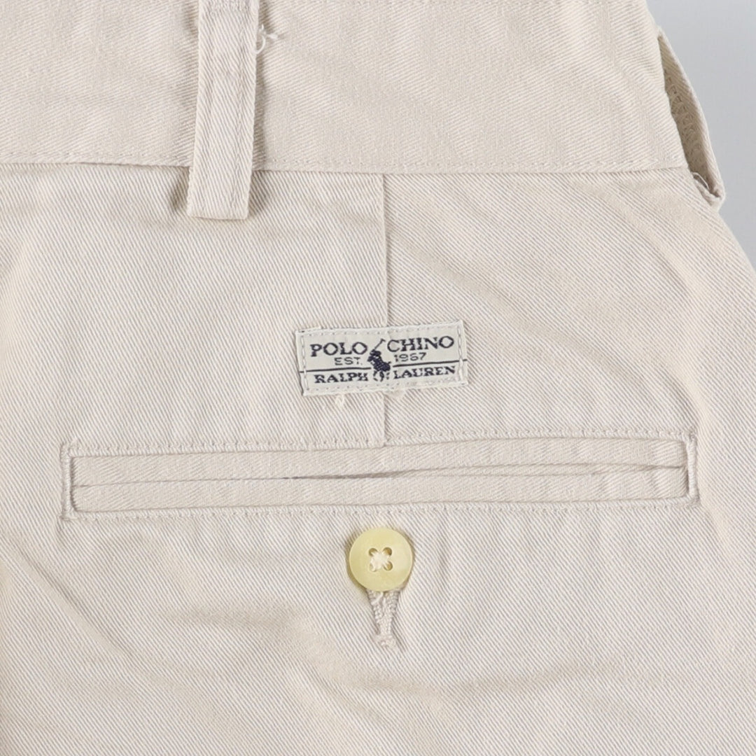 Ralph Lauren POLO RALPH LAUREN Men's Chino Pants, Size W35 (Two-pleat) cotton Beige type Vintage Second Hand