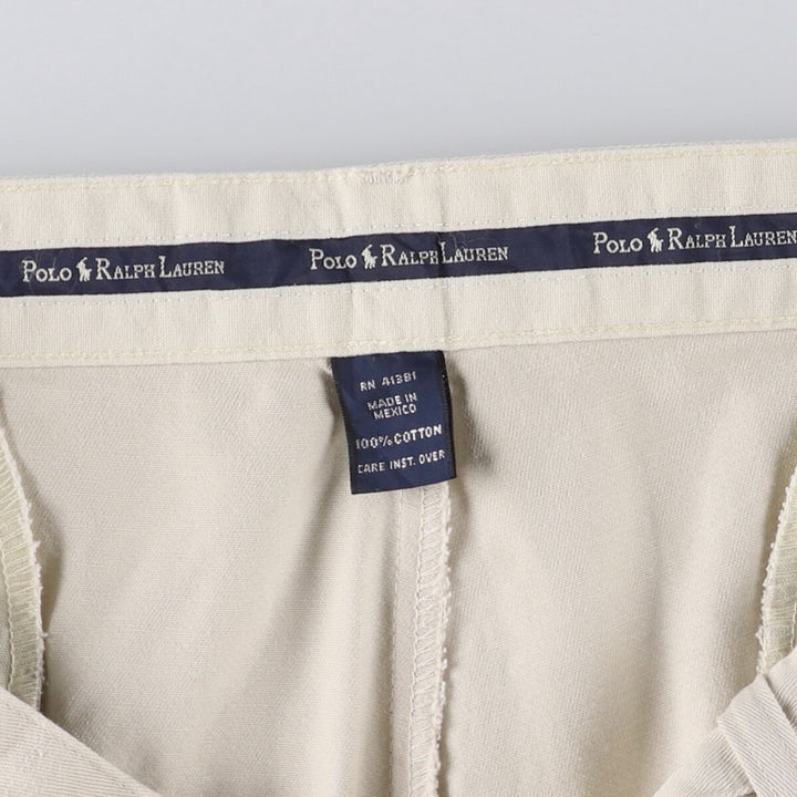 Ralph Lauren POLO RALPH LAUREN Men's Chino Pants, Size W35 (Two-pleat) cotton Beige type Vintage Second Hand