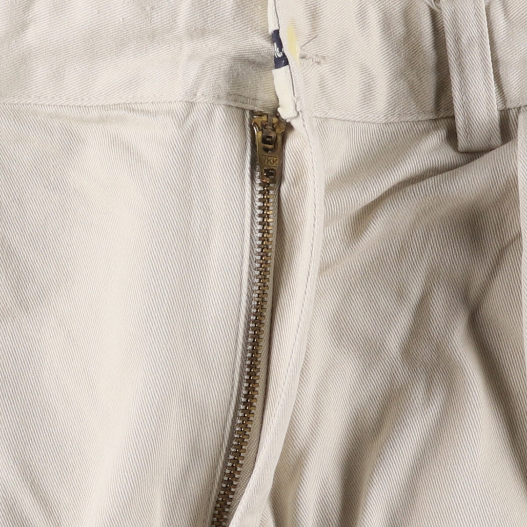 Ralph Lauren POLO RALPH LAUREN Men's Chino Pants, Size W35 (Two-pleat) cotton Beige type Vintage Second Hand