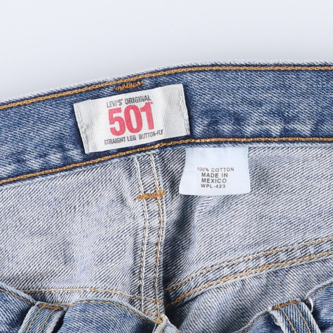 Levi's 501 straight denim pants for men, size W33 cotton blue type Vintage Second Hand