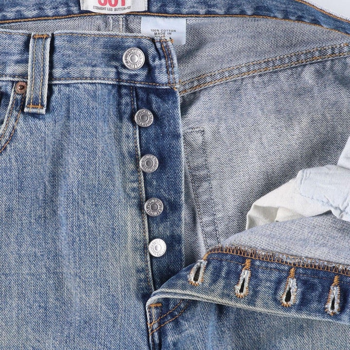 Levi's 501 straight denim pants for men, size W33 cotton blue type Vintage Second Hand