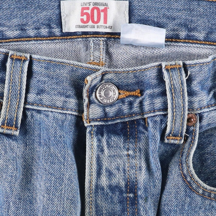 Levi's 501 straight denim pants for men, size W33 cotton blue type Vintage Second Hand
