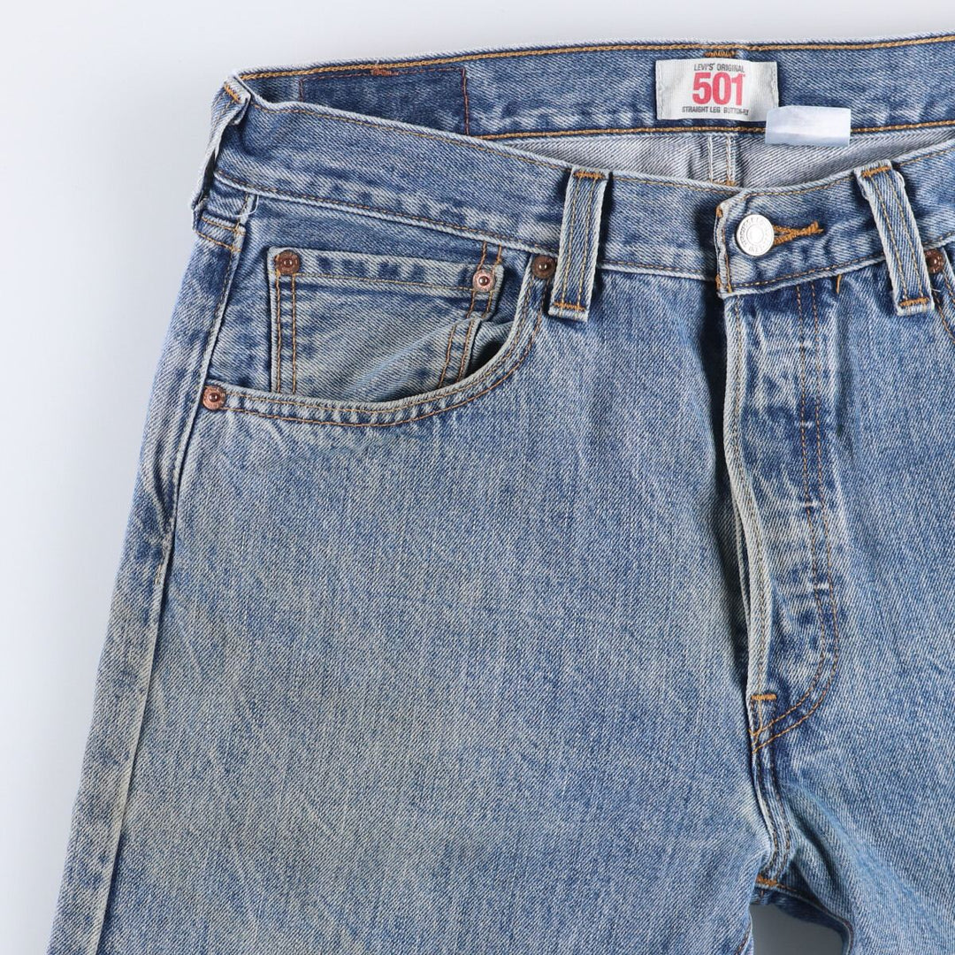 Levi's 501 straight denim pants for men, size W33 cotton blue type Vintage Second Hand
