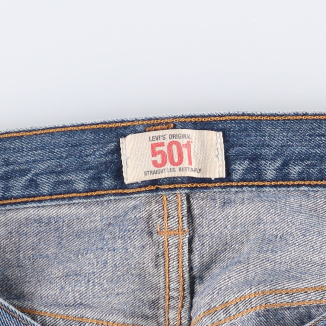 Levi's 501 straight denim pants for men, size W32 cotton blue type Vintage Second Hand