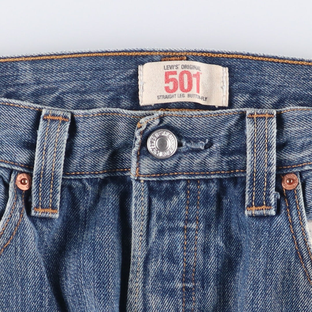 Levi's 501 straight denim pants for men, size W32 cotton blue type Vintage Second Hand