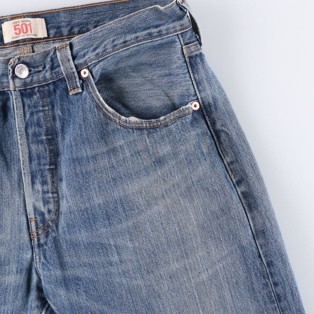 Levi's 501 straight denim pants for men, size W32 cotton blue type Vintage Second Hand