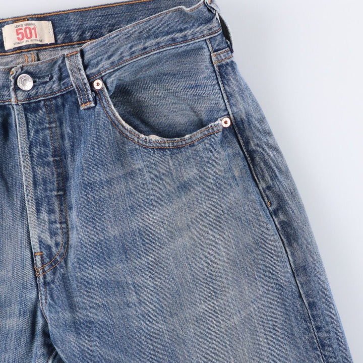 Levi's 501 straight denim pants for men, size W32 cotton blue type Vintage Second Hand