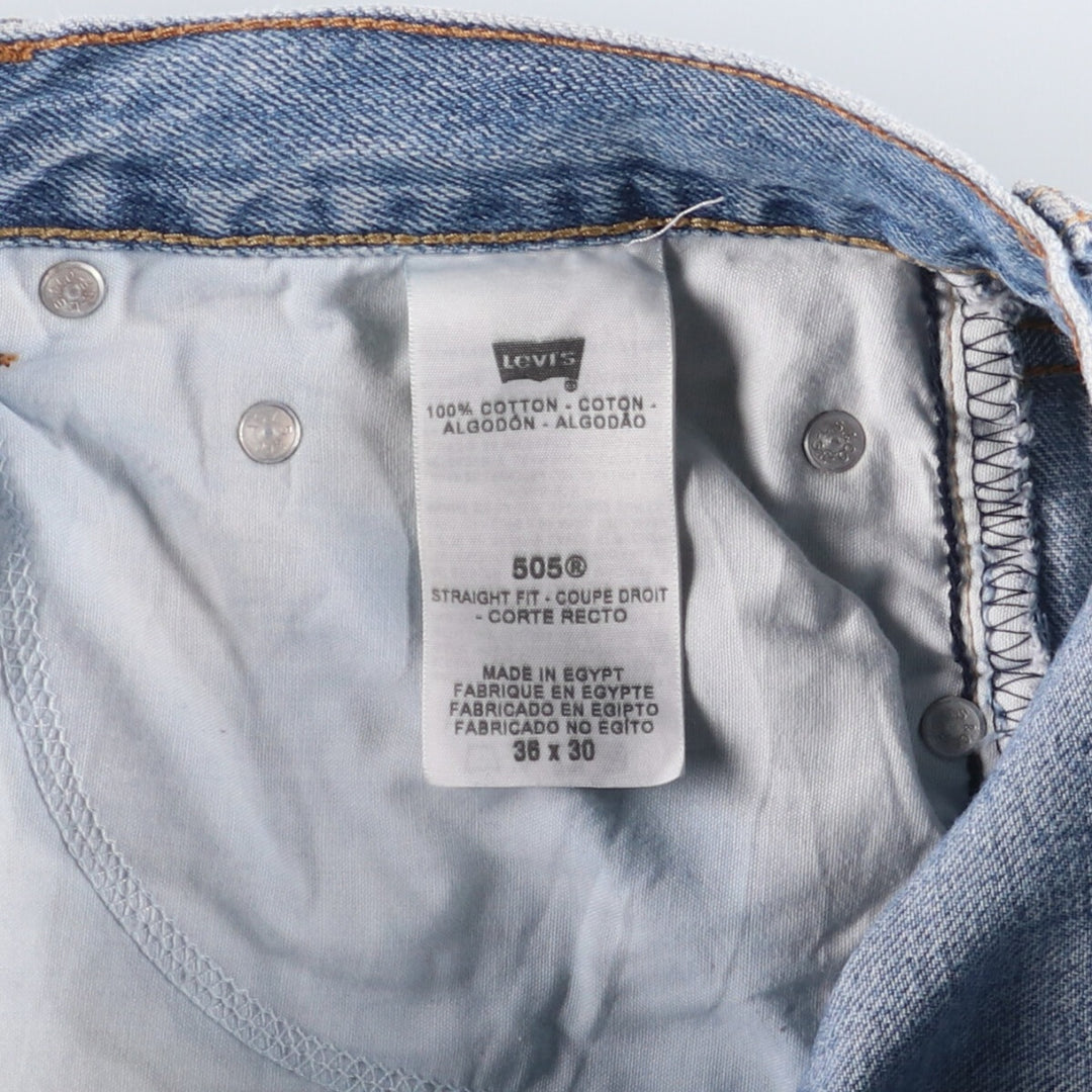 Levi's 505 REGULAR FIT tapered denim pants for men, size w36 cotton blue type Vintage Second Hand