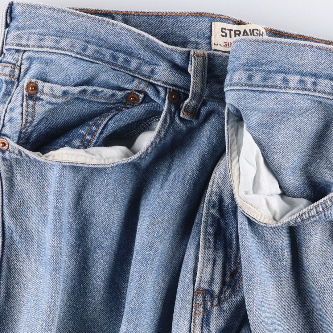 Levi's 505 REGULAR FIT tapered denim pants for men, size w36 cotton blue type Vintage Second Hand
