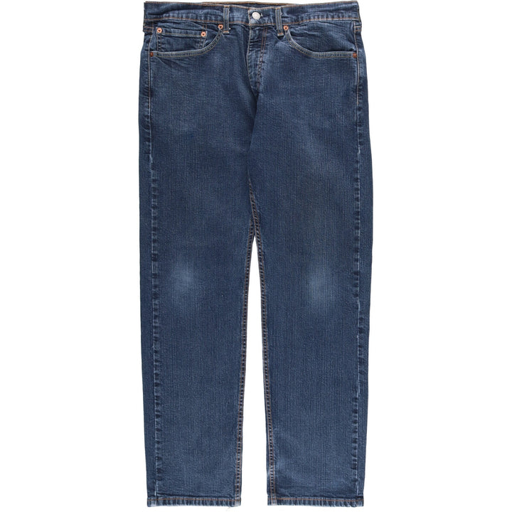 Levi's 505 tapered denim pants for men, size w37 cotton navy blue type Vintage Second Hand