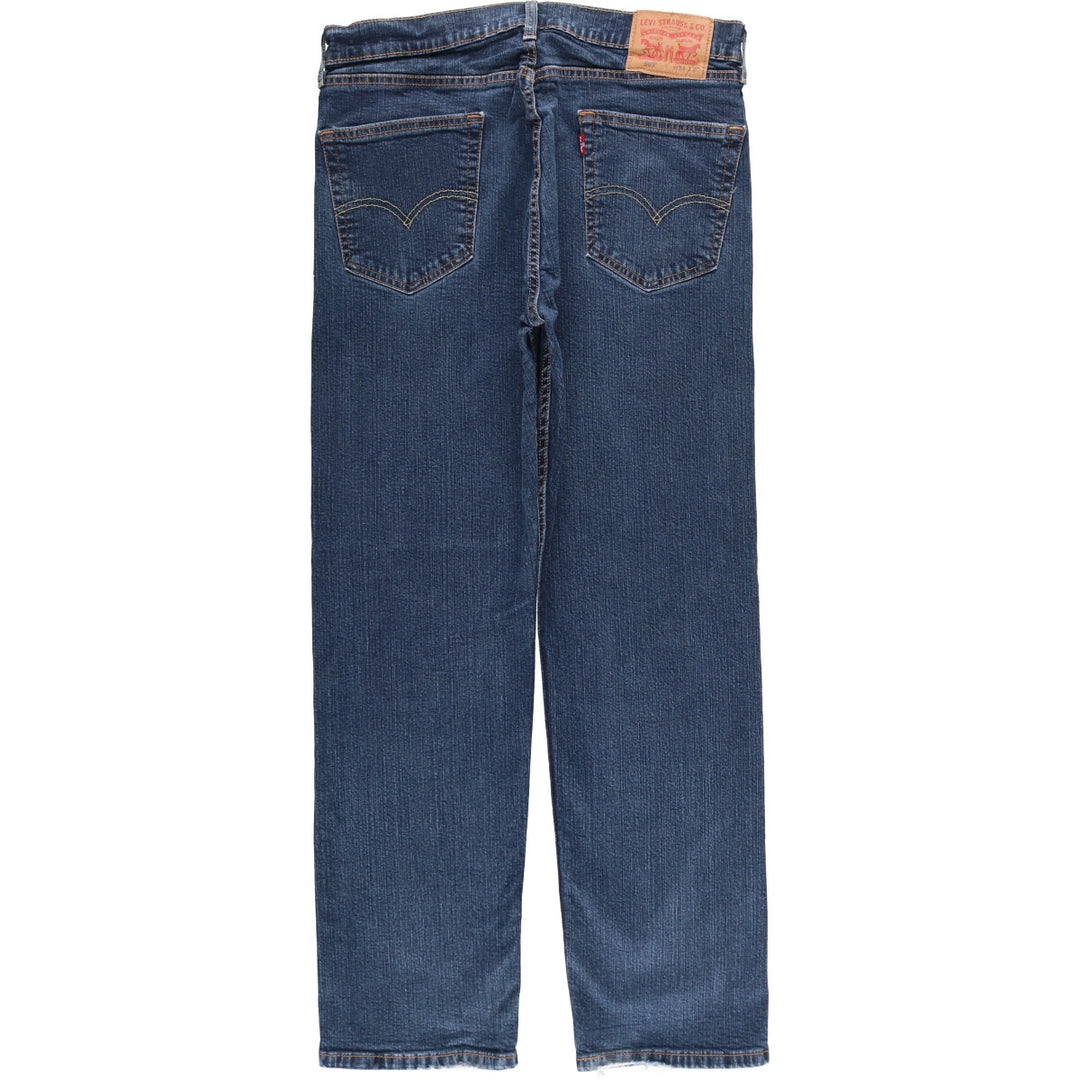 Levi's 505 tapered denim pants for men, size w37 cotton navy blue type Vintage Second Hand