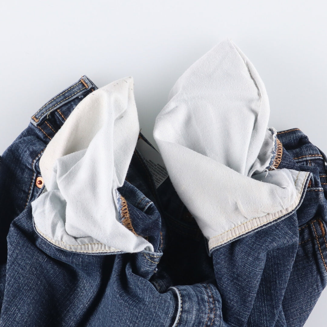 Levi's 505 tapered denim pants for men, size w37 cotton navy blue type Vintage Second Hand