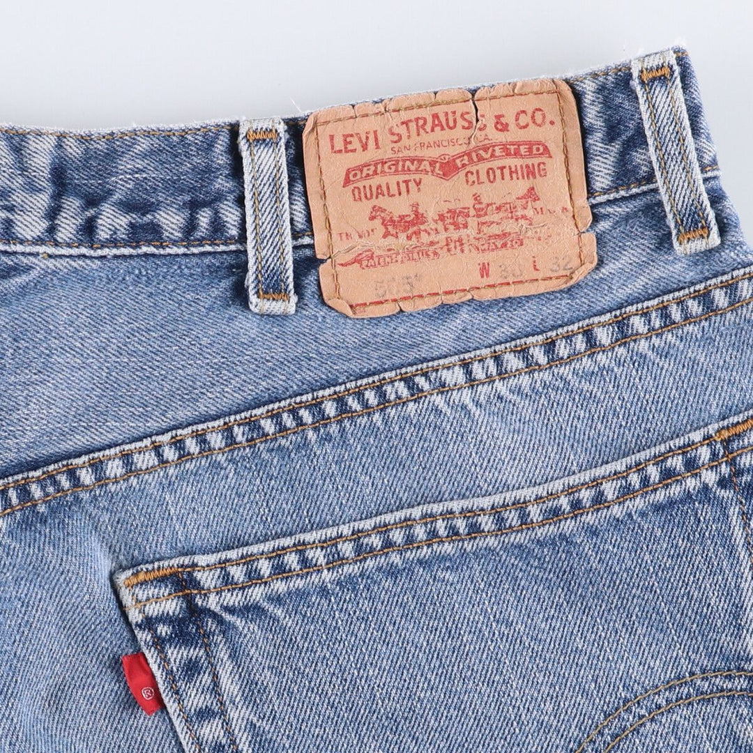 Levi's 505 REGULAR FIT tapered denim pants for men, size w37 cotton blue type Vintage Second Hand