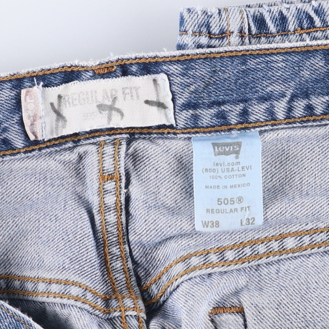 Levi's 505 REGULAR FIT tapered denim pants for men, size w37 cotton blue type Vintage Second Hand