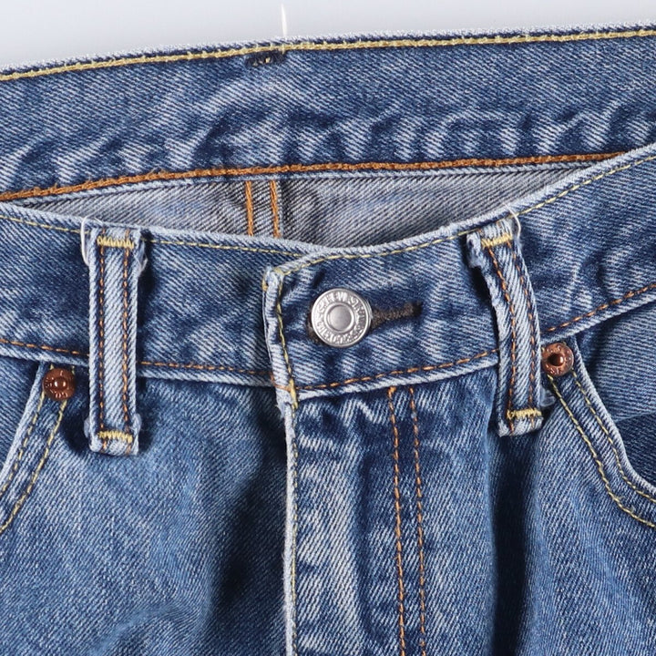 Levi's 505 tapered denim pants for men, size w38 cotton blue type Vintage Second Hand