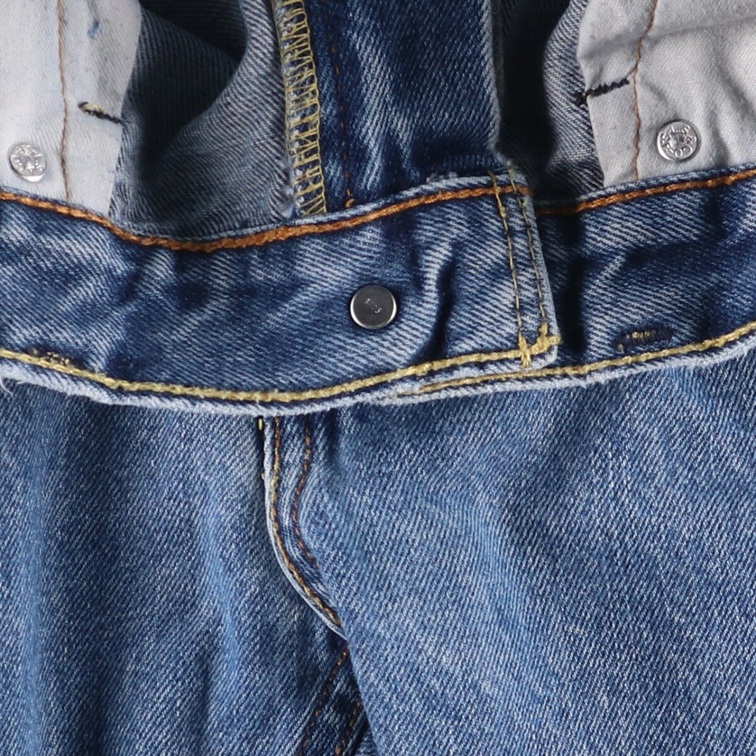 Levi's 505 tapered denim pants for men, size w38 cotton blue type Vintage Second Hand