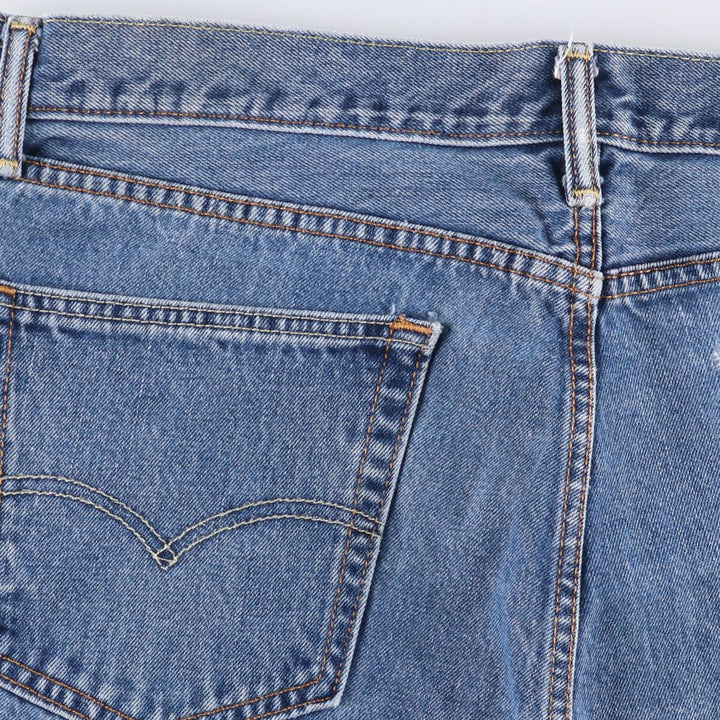 Levi's 505 tapered denim pants for men, size w38 cotton blue type Vintage Second Hand