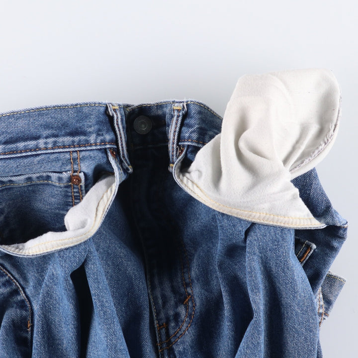 Levi's 505 tapered denim pants for men, size w38 cotton blue type Vintage Second Hand