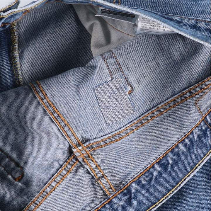 Levi's 505 tapered denim pants for men, size w38 cotton blue type Vintage Second Hand