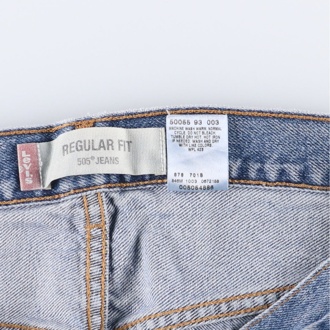 2000'S Levi's 505 Regular Fit Tapered Denim Pants, Made in Canada, Men's Size 35 cotton blue type Vintage Second Hand