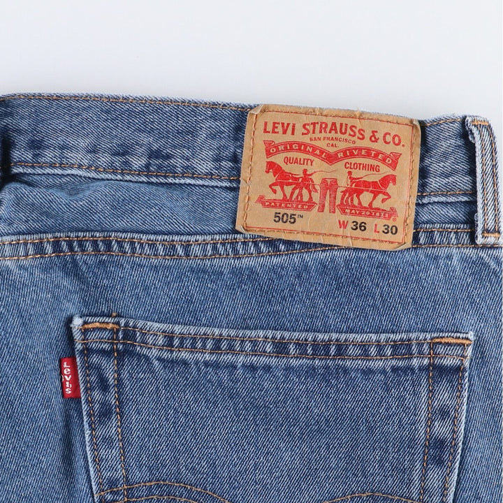 Levi's 505 tapered denim pants for men, equivalent to w35 cotton blue type Vintage Second Hand