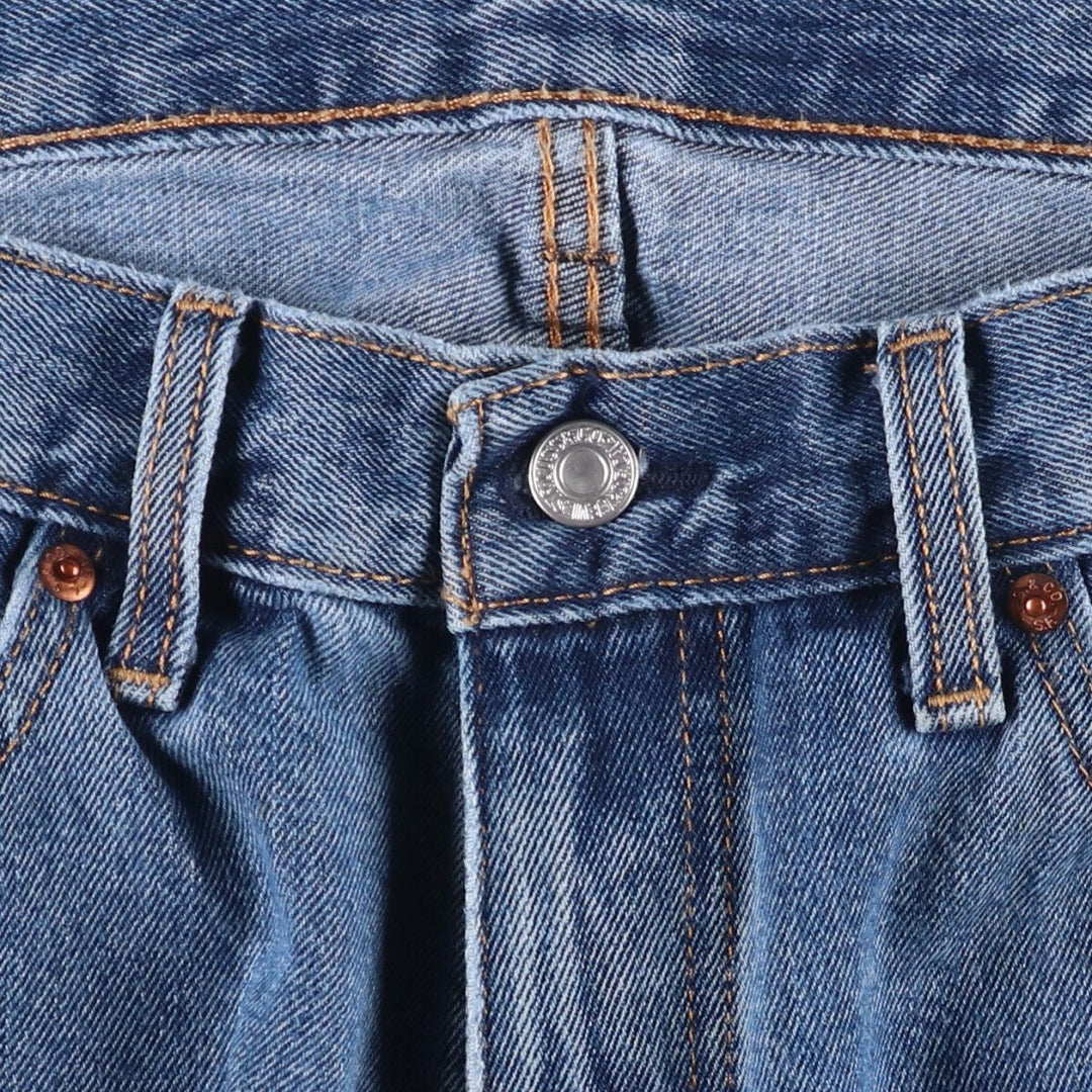 Levi's 505 tapered denim pants for men, equivalent to w35 cotton blue type Vintage Second Hand