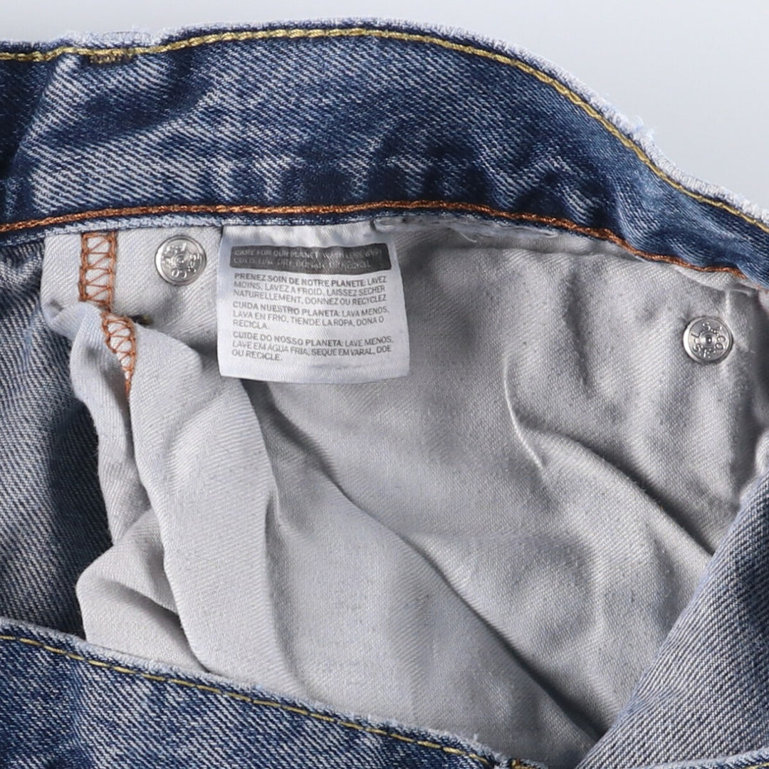 Levi's 505 tapered denim pants for men, size w36 unclear blue type Vintage Second Hand