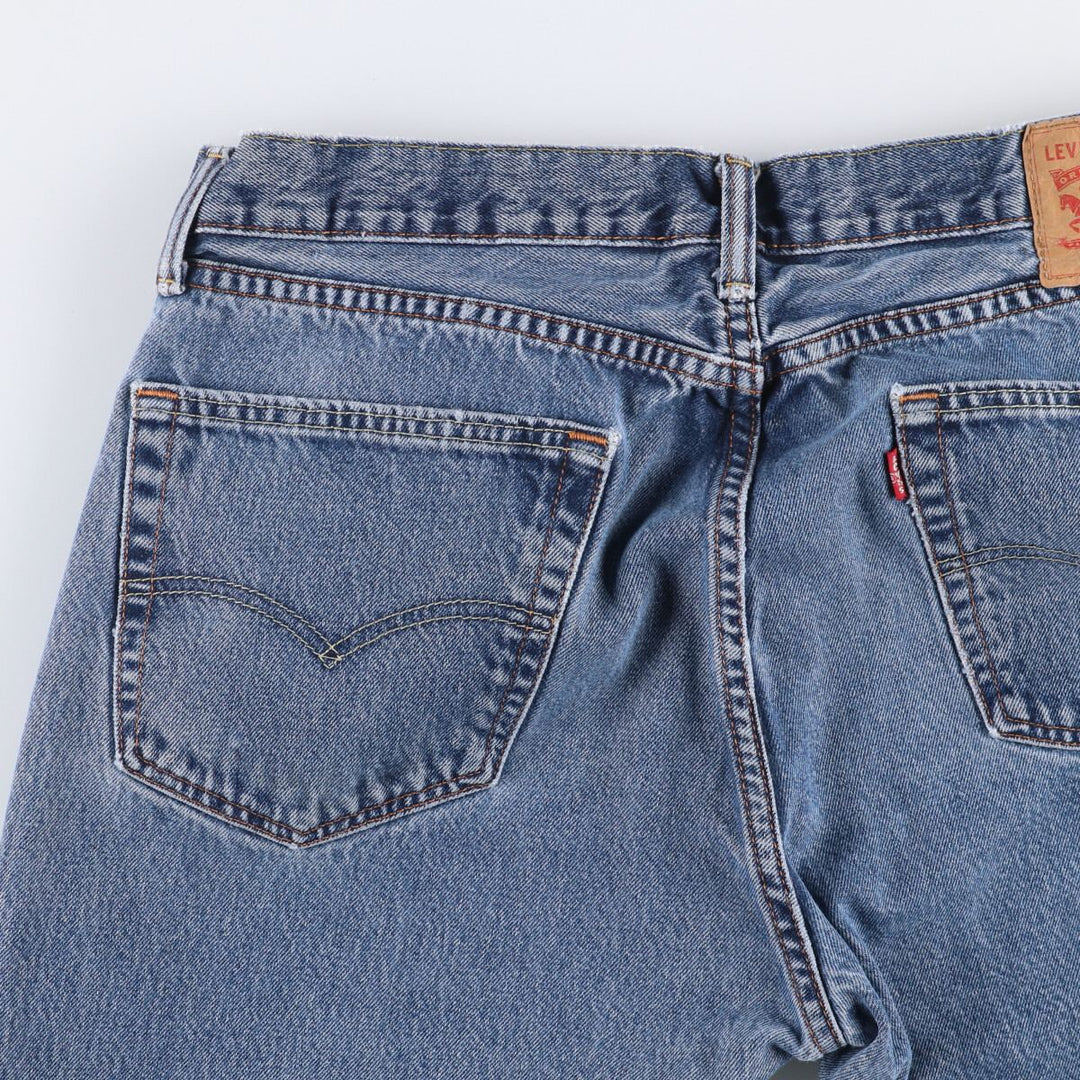 Levi's 505 tapered denim pants for men, size w36 unclear blue type Vintage Second Hand