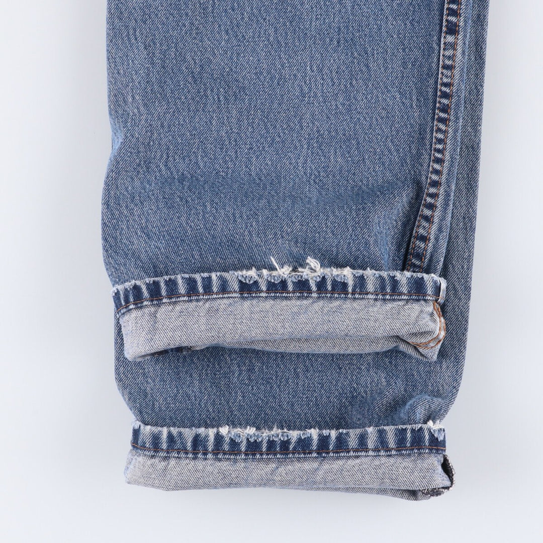 Levi's 505 tapered denim pants for men, size w36 unclear blue type Vintage Second Hand