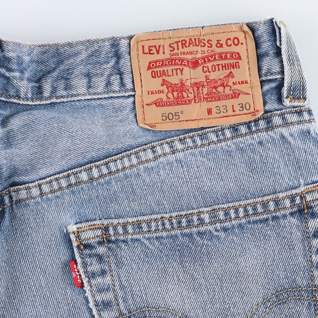 Levi's 505 REGULAR FIT tapered denim pants for men, size w34 cotton blue type Vintage Second Hand