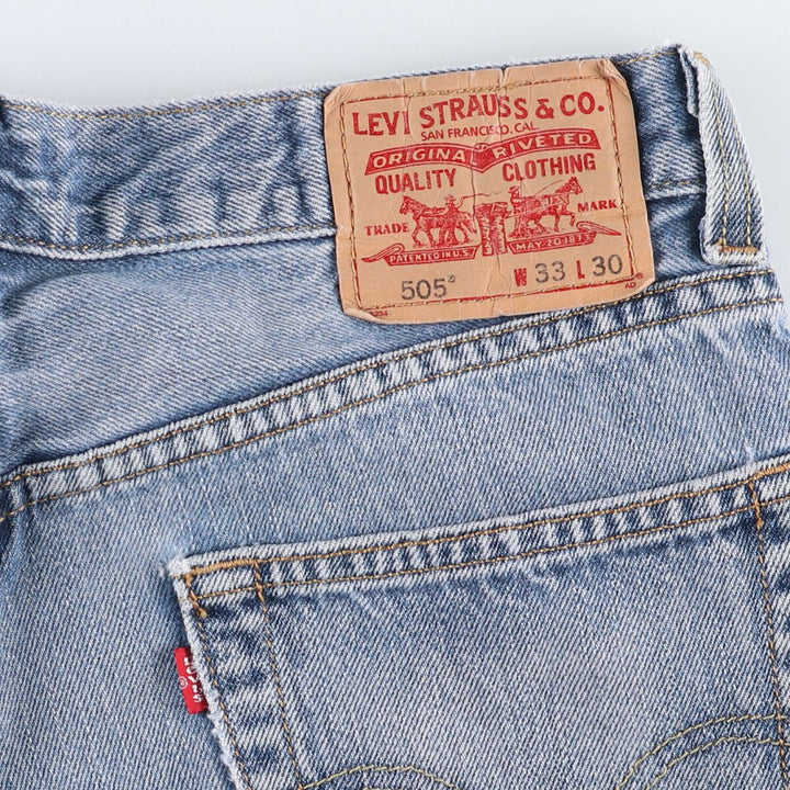 Levi's 505 REGULAR FIT tapered denim pants for men, size w34 cotton blue type Vintage Second Hand