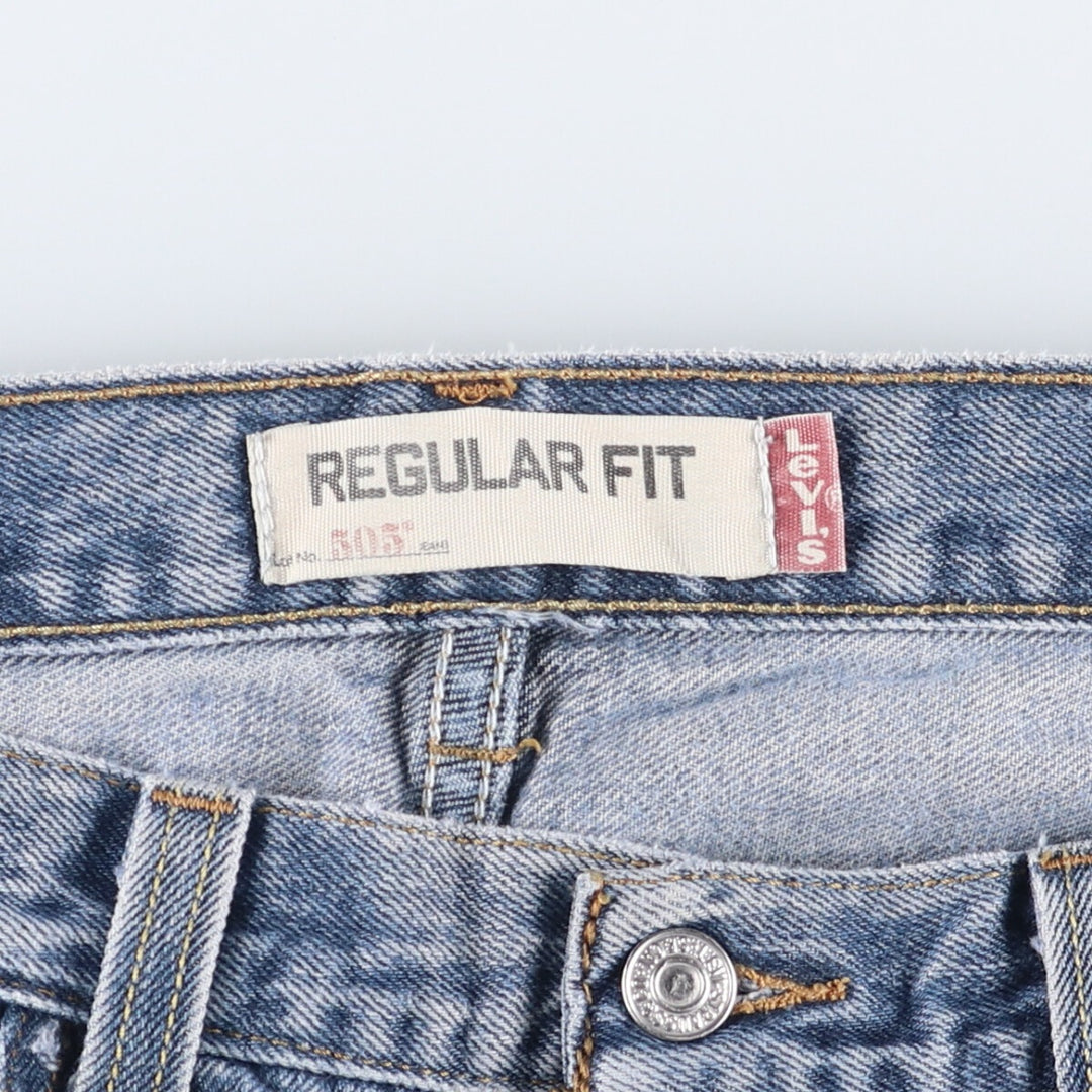 Levi's 505 REGULAR FIT tapered denim pants for men, size w34 cotton blue type Vintage Second Hand