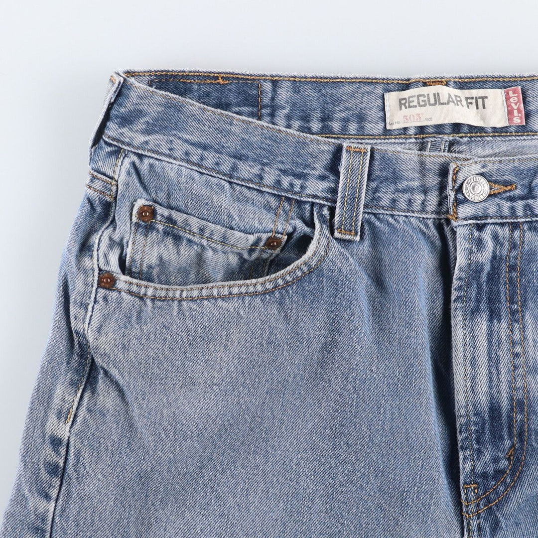 Levi's 505 REGULAR FIT tapered denim pants for men, size w34 cotton blue type Vintage Second Hand