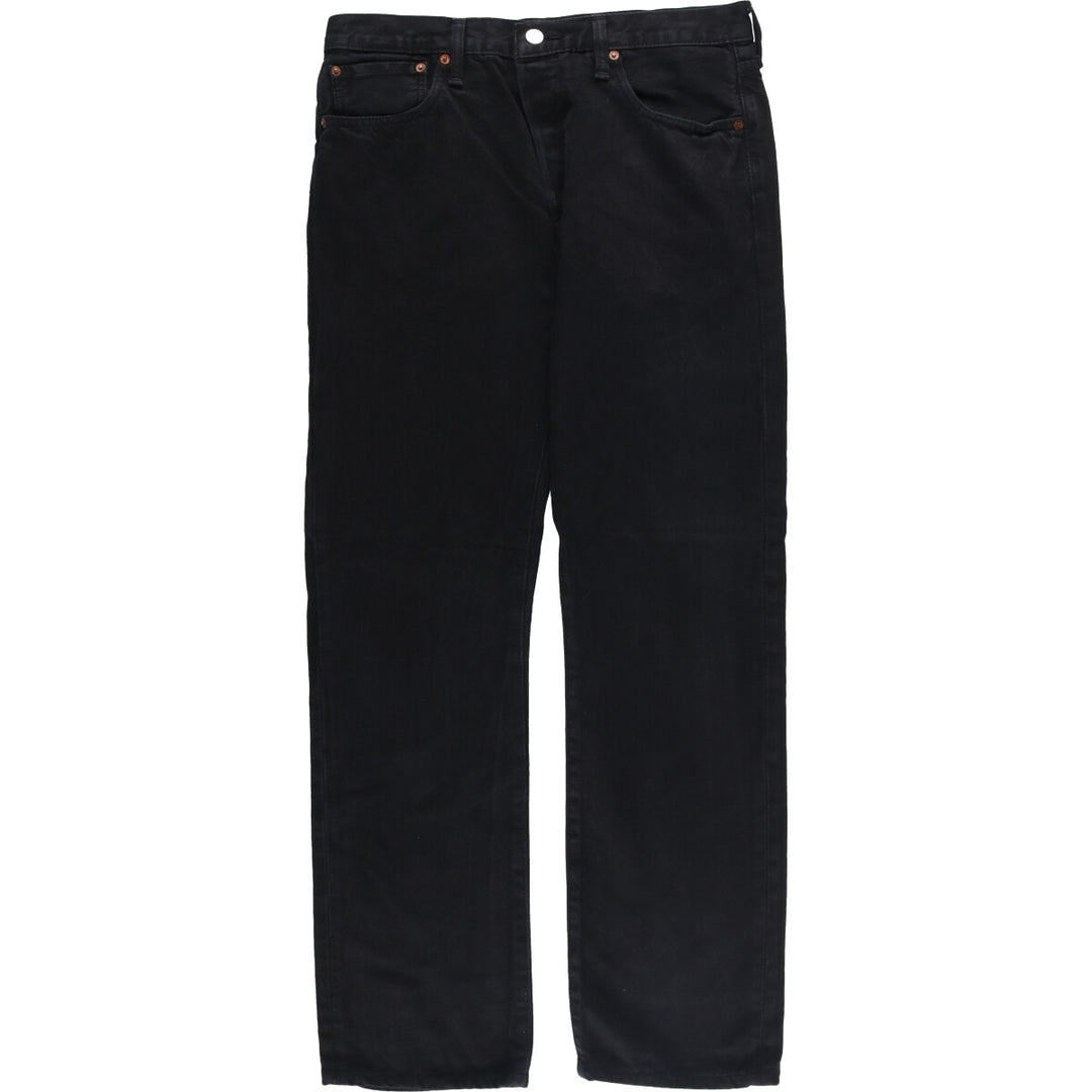 Levi's 501 Levi's Premium Black Denim Straight Leg Denim Pants, Men's Size W33 cotton black type Vintage Second Hand