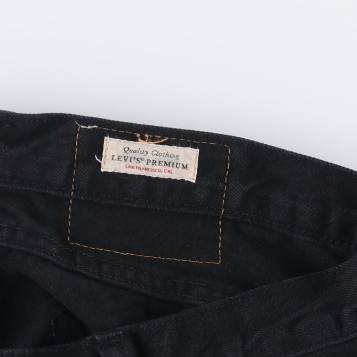 Levi's 501 Levi's Premium Black Denim Straight Leg Denim Pants, Men's Size W33 cotton black type Vintage Second Hand