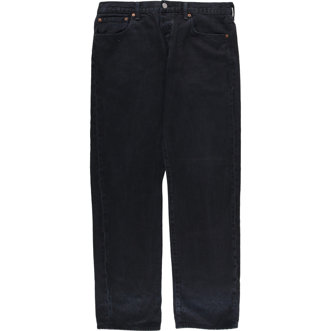Levi's 501 Black Denim Straight Denim Pants for Men, W35 cotton black type Vintage Second Hand