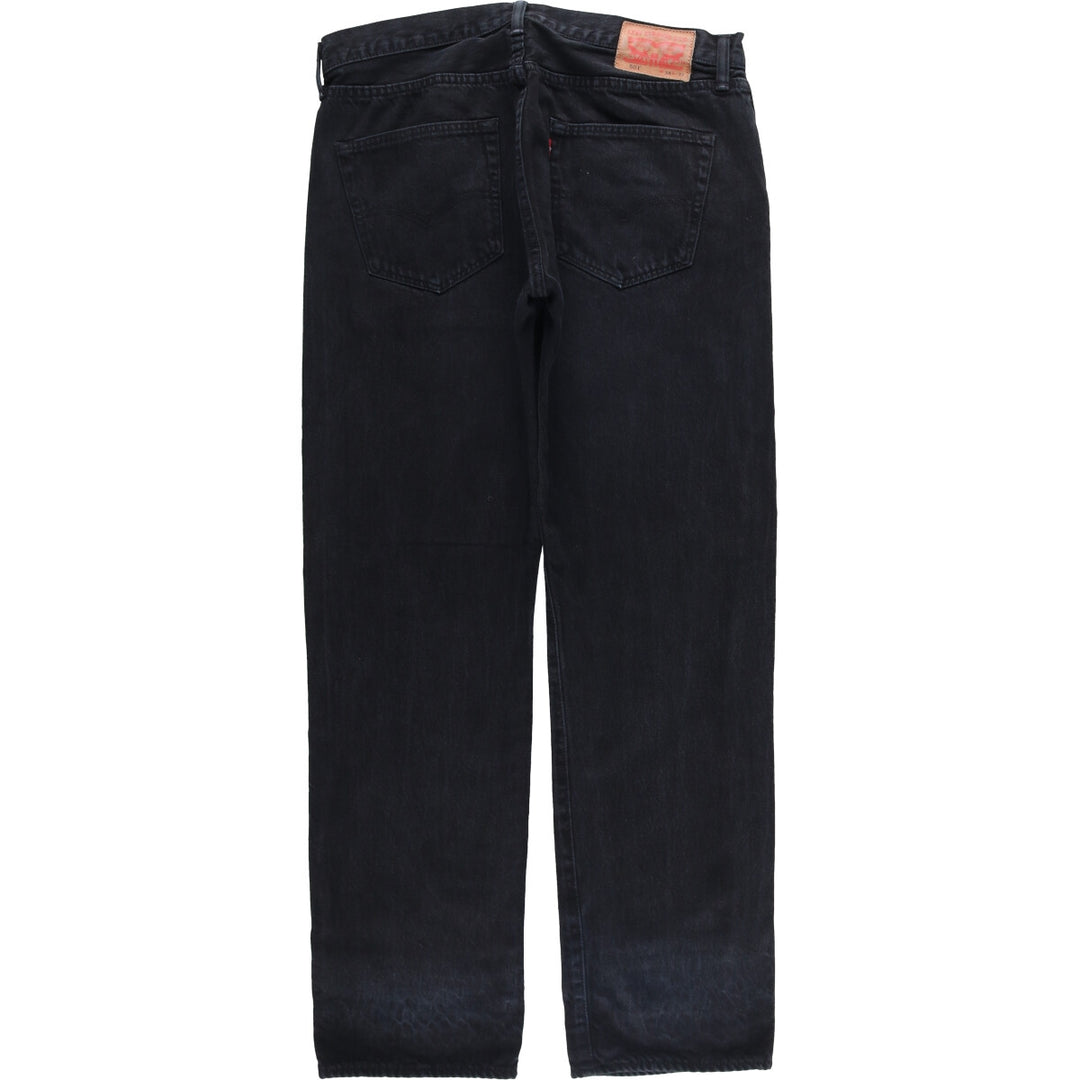 Levi's 501 Black Denim Straight Denim Pants for Men, W35 cotton black type Vintage Second Hand